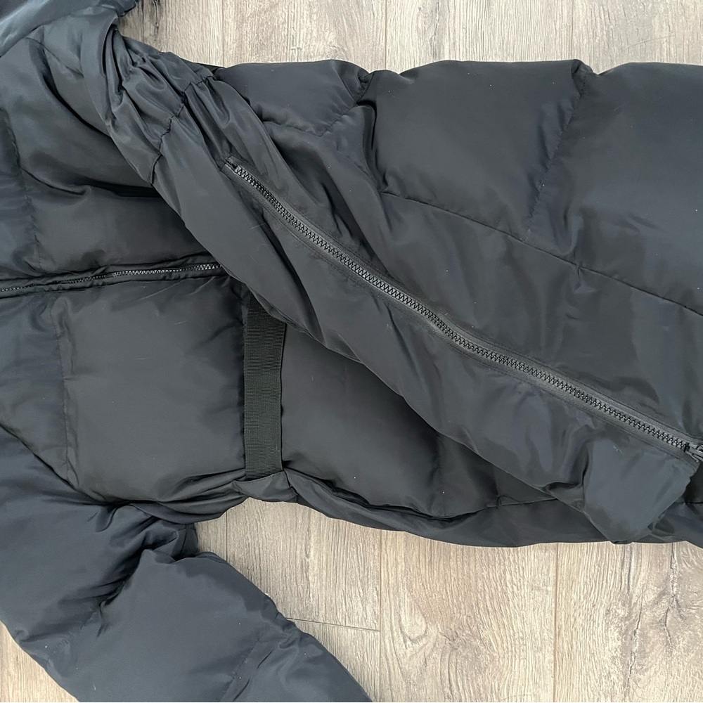 Fabletics Black Long Quilted Puffer Coat - Picture 4 of 7